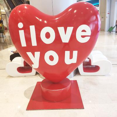 China K086 Wear-Resistant Sculpt I Love You FRP Decoration for Shopping Mall, Customized Large Outdoor/Indoor Decorations Sculpture for sale