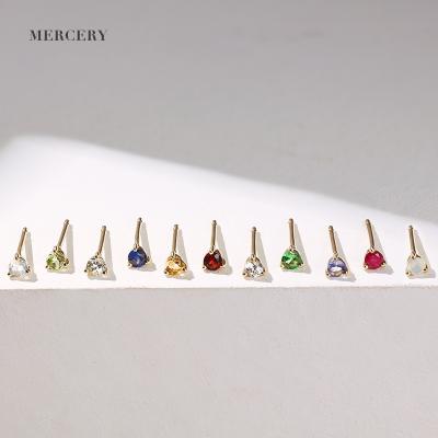 China Real Cute Saudi Birthstone Opal Stud Earrings Set 14K Gold Jewelry Paw Shape 12 Pair Genuine Opal Earrings for sale