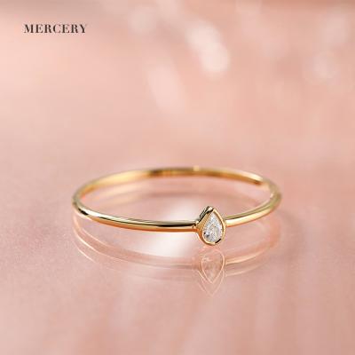 China Trendy Eternity Price Monopolies Diamond Ring Love In Wedding Best Solid Gold Rings 14K Mercery Jewelry 14K Real Gold TRENDY Classic Women for sale