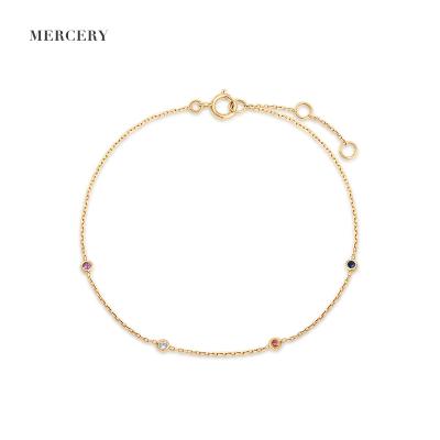 China Mercery E-Co Friendly Real 14K Gold Bracelets Design For Women Jewelry 14K Pulseira Factory OEM ODM Charm Bracelet for sale