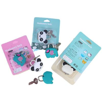 China Wholesale Zinc Alloy +rubber Cartoon Shape Mini Cute Lock Silicone Rubber Lock For Gifts for sale