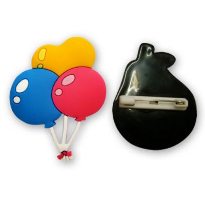 China 2020 new design custom eco-friendly soft PVC rubber pin brooch cartoon brooch for kids for sale