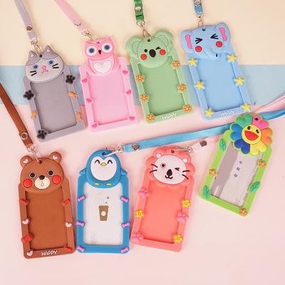 China Fashion eco-friendly hot cartoon PVC soft plastic card holder can be card holder access customized card holder for sale