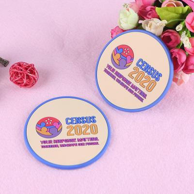 China 2020 Promotion Gifts Custom Personalized Cup Rubber Mats Environmentally Friendly PVC Coasters for sale