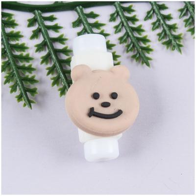 China New Simple Design Mobile Phone Charger Cartoon USB Cable Protector For Iphone /soft PVC Charger Cable Protector for sale