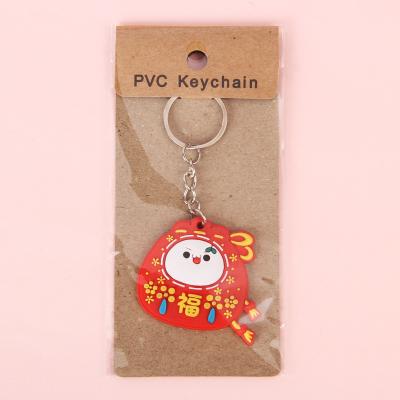 China Eco-Friendly Wholesale High Quality PVC Rubber Key Chain With Custom Logo 2D Cartoon Custom Key Chain For Promotion Gifts for sale