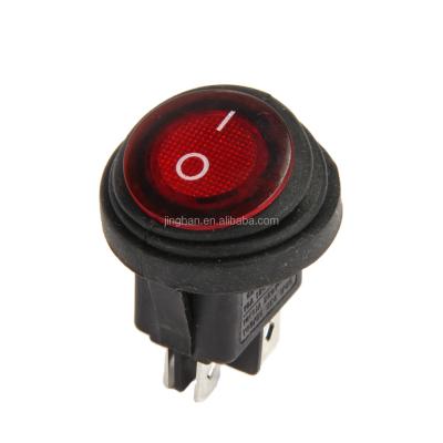 China DPST KCD1 t85 4 Pins 12v LED Rocker Switch Waterproof On/Off Switch t125 Round IP67 for sale