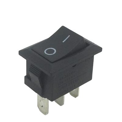 China PA66/PC 3 pin mini rocker switch t85 1e4 6a 250v 19*13mm for sale