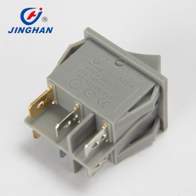 China 16A 250v 6 pin double ON-OFF poles led rock switch T85 for sale