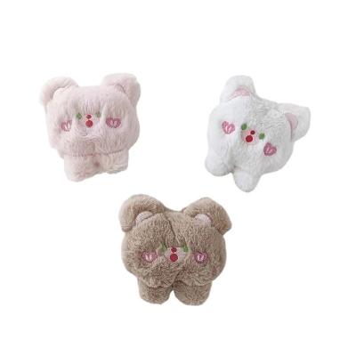 China Bear Badge Brooch Pin Plush Fabric Doll Cute Other Accessories For Girl for sale