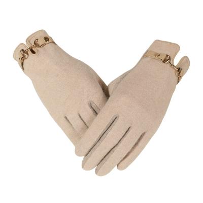 China Simple Touch Screen Cold Proof Gloves Thickened Warm Women's Fashion Gloves For Winter for sale