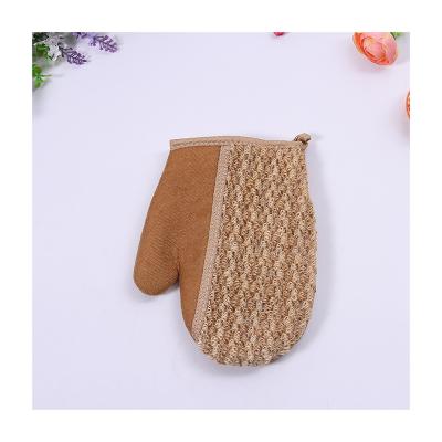 China EXFOLIATE fashion custom body cleanser exfoliating sisal fiber loofah glove for sale