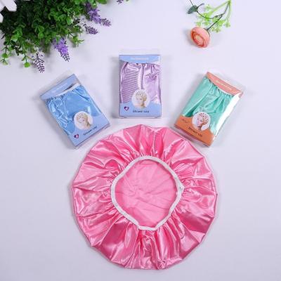 China Promotional hotselling spot fabric waterproof bulky durable shower cap for sale