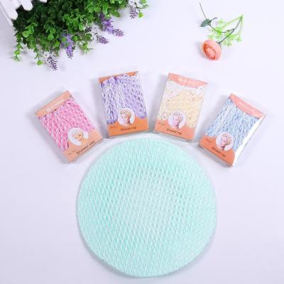 China EXFOLIATE Floral Print Water Resistant Polyester Double Layer Fashionable Wholesale Durable Shower Cap for sale