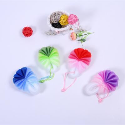 China EXFOLIATE Gradient Color Soft Mesh Sponge Shower Blast Bath Flower Mesh Shower Bath Sponge for sale