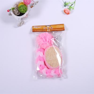 China EXFOLIATE Natural Loofah Shower Breath and Sisal Bath Back Scrubber Exfoliating Sponge Belt Set for sale