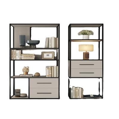 China (Other) Modern and Simple Apartment Floor-to-Ceiling Home Small Bookcase Living Room Nordic Adjustable Shelf for sale