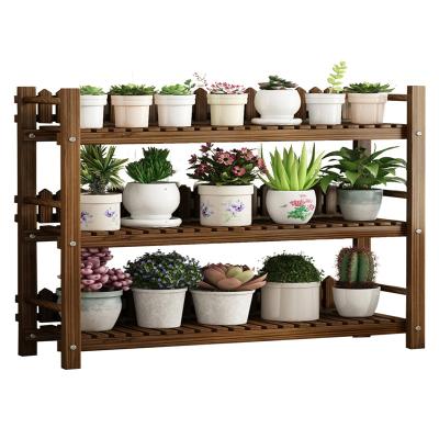 China Solid Wood Viable Single Multi-Layer Floor Living Room Balcony Green Indoor Radish Shelf for sale