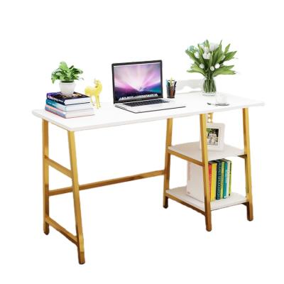 China New Durable Simple Metal Shape Home Office Notebook Gaming Computer Desk With Shelf for sale