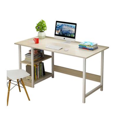 China Durable Hot Selling Office Computer Desk Amazon Computer Desk Table Office Furniture Simple Wooden Laptop Desk With Bookshelfe for sale