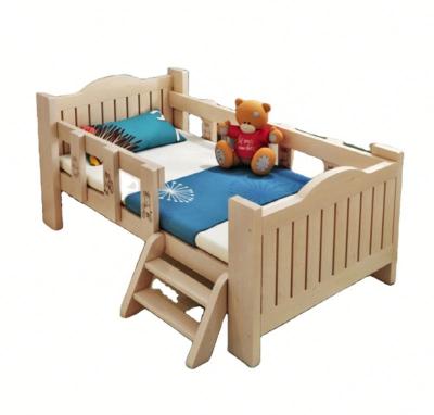 China Durable Chinese Style Cradle Solid Wooden Children Bed New Type Baby Safety Cot Environmentally Friendly Sturdy Modern Wooden Crib Cribs With Guardrail for sale