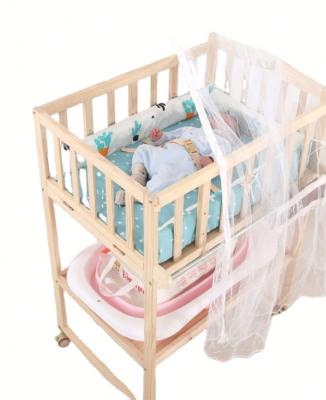 China Factory Direct Sale Environmentally Friendly Professional Widely Used Wood Crib Various Design Kids Crib Luxury Crib Baby Hutches Baby Solid Wood for sale