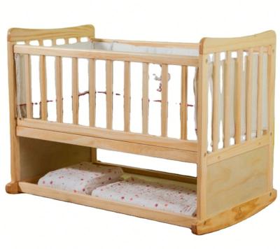 China Modern Minimalist Factory Furniture Solid One Piece Adult Baby Swing Pine Wood Bed Environmentally Friendly Handmade Modern Shaker for sale