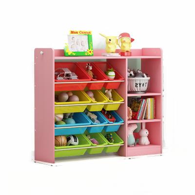 China Contemporary Toy Storage Rack Baby Toy Cabinet Classification Storage Matching Multi-layer Shelf Home Picture Book Rack for sale