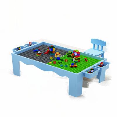 China Multi-function assembling DIY brick building table girl puzzle 4 baby intelligence brain particle toy building boy large 3 years old for sale