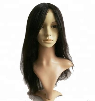 China Factory Wave Natural Color Silky Straight Straight 16 Inch Brazilian Hair Full Lace Wig for sale