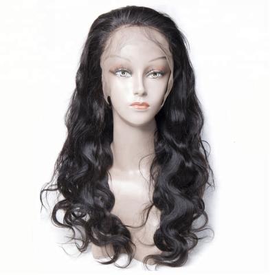 China Body Wave Natural Black Color 20 Inch Brazilian Hair 360 Lace Wig for sale