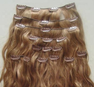 China Wholesale Silky Straight Thick Wave Remy Ends Clip On Hair Extension , Clip On Brazilian Hair Extension for sale