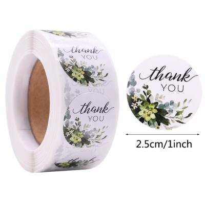 China Small Business Heat Sensitive Round Custom Vinyl Roll Label Thank You Roll Sealing Adhesive Label for sale