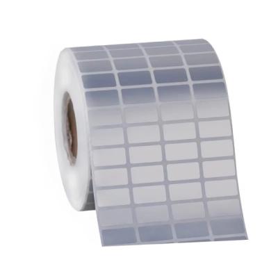 China Water Proof Plain Matte Silver Polyester Label Sticker Waterproof Barcode Label Roll for sale