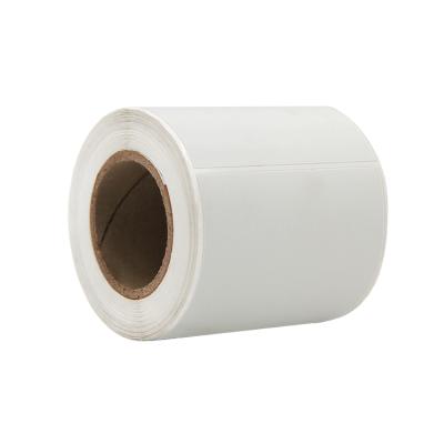 China Waterproof Customized Printable Size Transfer Black Label Adhesive Thermal Roll for sale