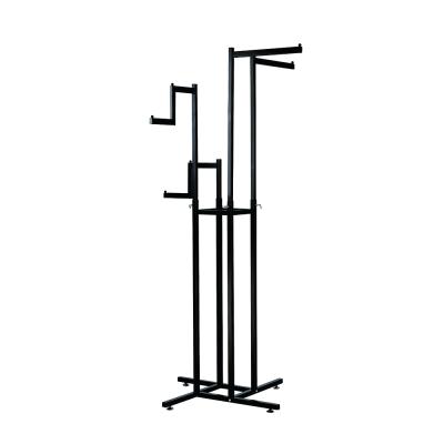 China Industrial Design 4AM Floor Standing Heavy Type Special Shape Clothing Display Rack With Furniture Feet for sale