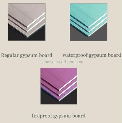 China COMMON 1200*2400*12mm gypsum plasterboard paper faced gypsum board metal ceiling panel for sale