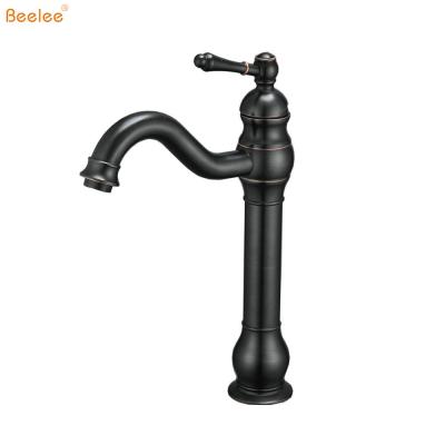 China Faucets Beelee BL6040B Electric Oil Rubbed Retro Bronze Bathroom Sink Basin Faucet, Bathroom Vessel Sink Faucet for sale