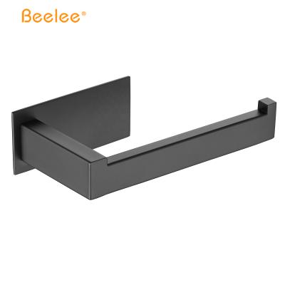 China Beelee SS304 Bathroom Black Toilet Paper Eco-Friendly Tissue Holder With 3M Sticker for sale