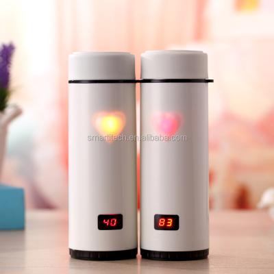 China Display Temperature Travel Mug Light Up Smart Cup 304 Stainless Steel Sports Water Bottle With Temperature Display for sale