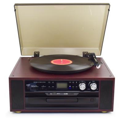 China Normal tackler with automatic stop& 2019 Factory Supply Turntable Vinyl Record Phonograph Normal Auto Return Player with CD Cassette Play, USB SD Play& Record for sale