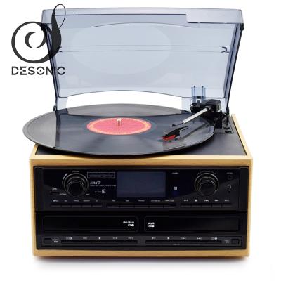 China DUAL MUSIC CENTER CD PLAYER RECORD TURNTABLE BT USB RECORDING AND CASSETTE RADIO ALL IN ONE TURNTABLE VINYL TURNTABLE SUPPLY for sale