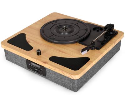 China Factory supply new wooden tape look phonograph record player vinyl player with USB SD play& recording for sale