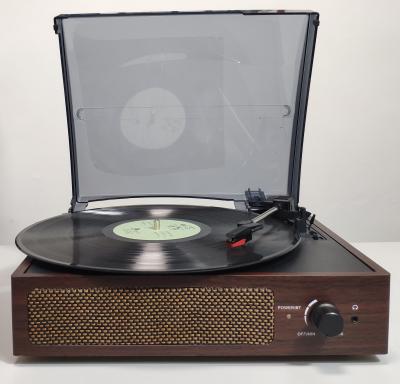 China Factory popular wood supply hot sale turntable design phonograph wooden record player with wireless BT for sale