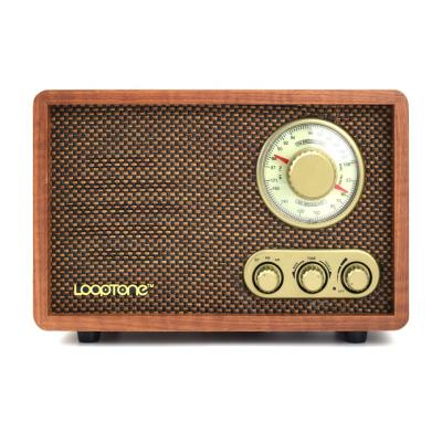 China Vintage Retro Vintage Radio Classic Wooden Home Tabletop Player AM/FM BT Stereo Built-in Speaker Hi-Fi Stereo Built-in Speaker for sale