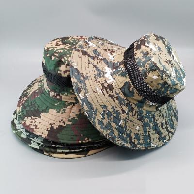 China Image Men's Summer Sun Protection Outdoor Sports Fishing Hiking Camouflage Fisherman Hat Bucket Hat for sale