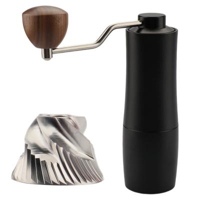 China New design & Large capacity & Portable Black Manual Coffee Grinders Burr 30g Capacity Stainless Steel Coffee Bean Grinder Mini Conical Hand Coffee Grinder for sale