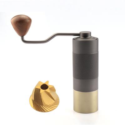 China Factory Coffee Hand Grinder Viable Custom Manual Steel Burrs Stainless Steel Titanium Alloy Coffee Alloy Logo Aluminum Burrs for sale