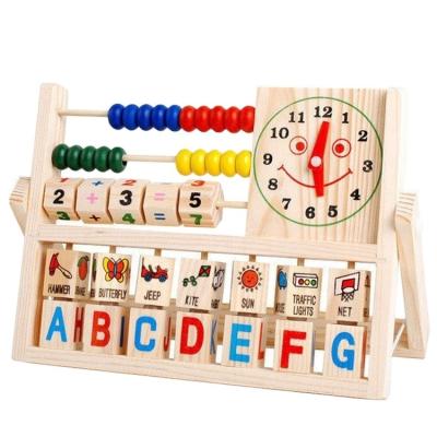 China 100% Colorful Wooden Abacus Toy Wood Abacus Beads Kids Toy Wooden Educational Toy For Baby Beads Eco-friendly for sale