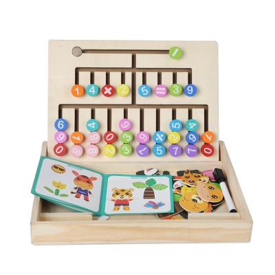 China 100% Eco-Friendly Learning Toys 2 In 1 Magnetic Puzzle Drawing Board Toys For Kindergarten for sale